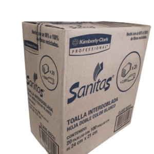 caja de toallas interdobladas sanitas