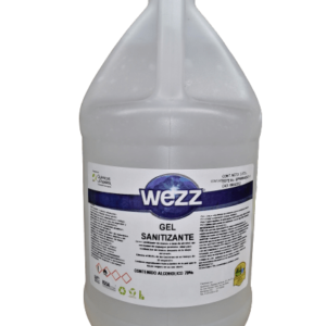 bote de gel antibacterial marca wezz de un galón