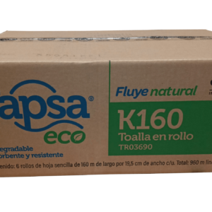 caja de papel tipo toalla en rollo color café fapsa modelo tr03690