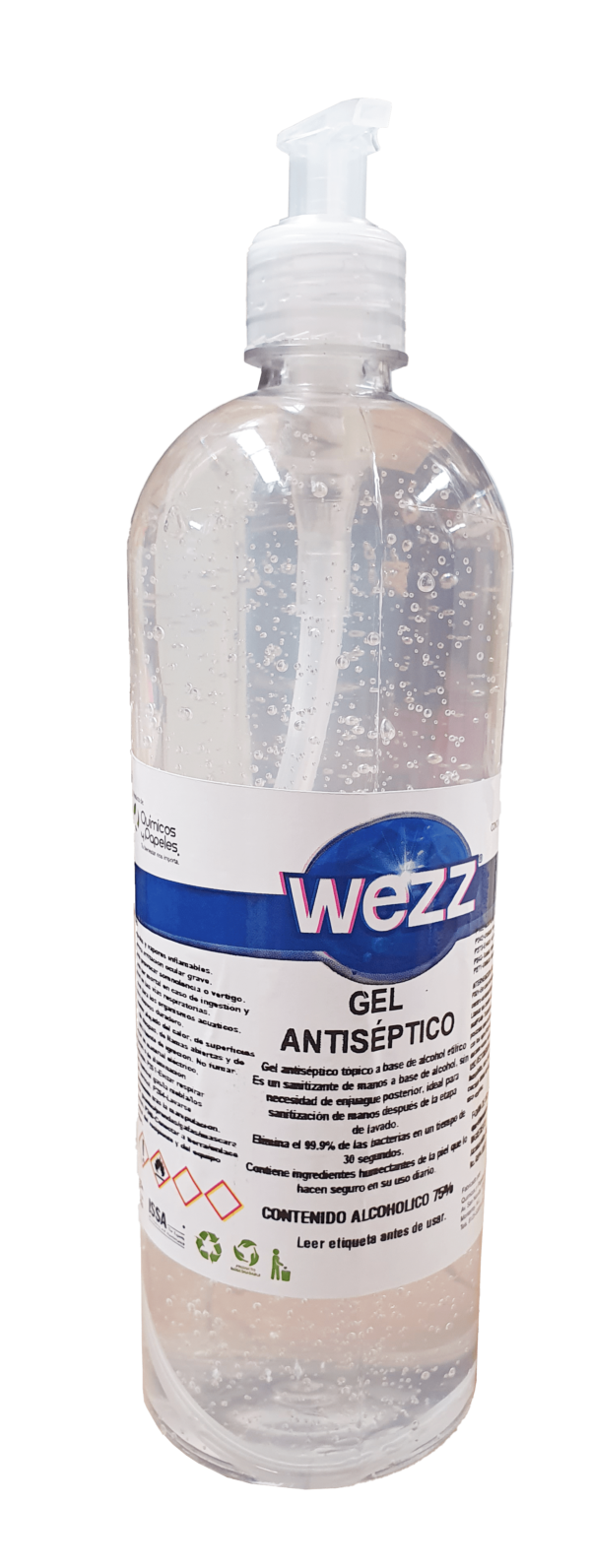 desinfectante en gel con shifon marca wezz