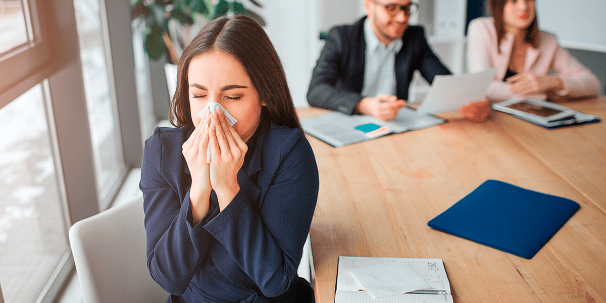 evitar el contagio de gripa en la oficina