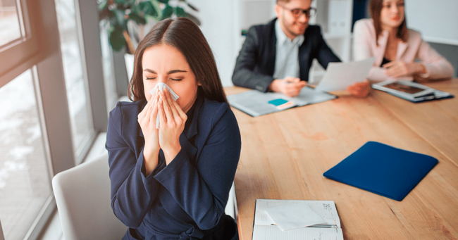 evitar el contagio de gripa en la oficina
