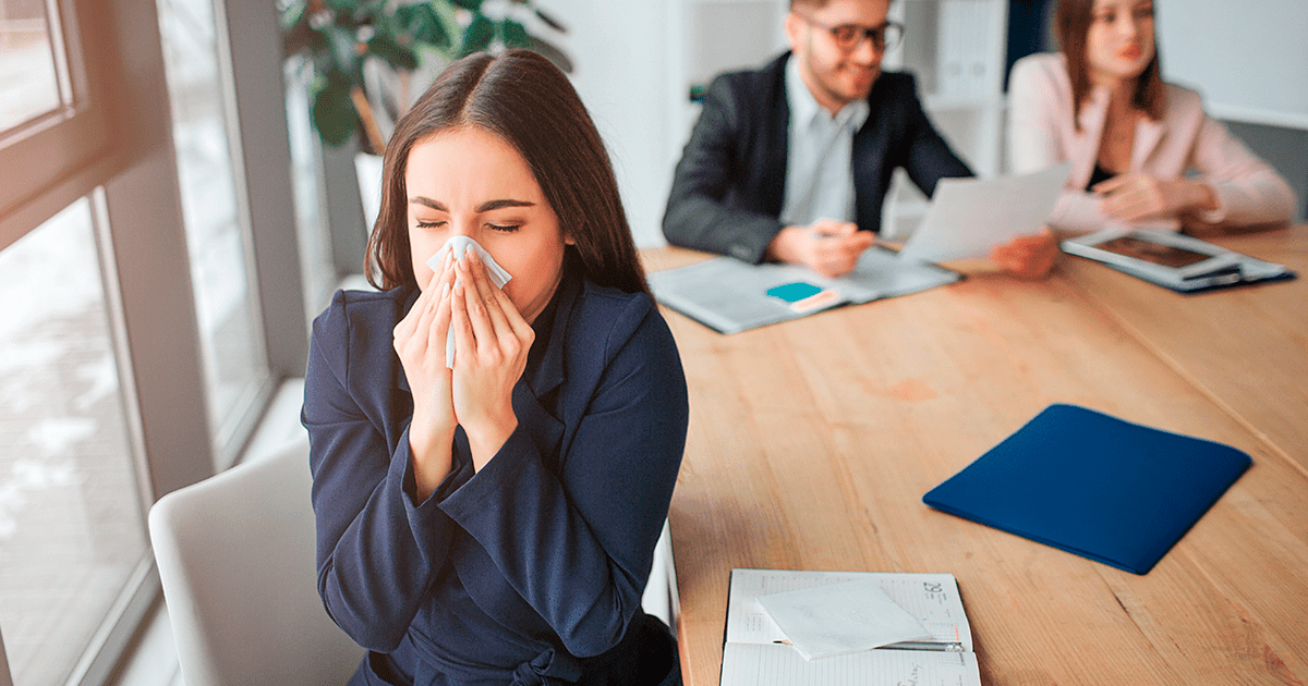 evitar el contagio de gripa en la oficina